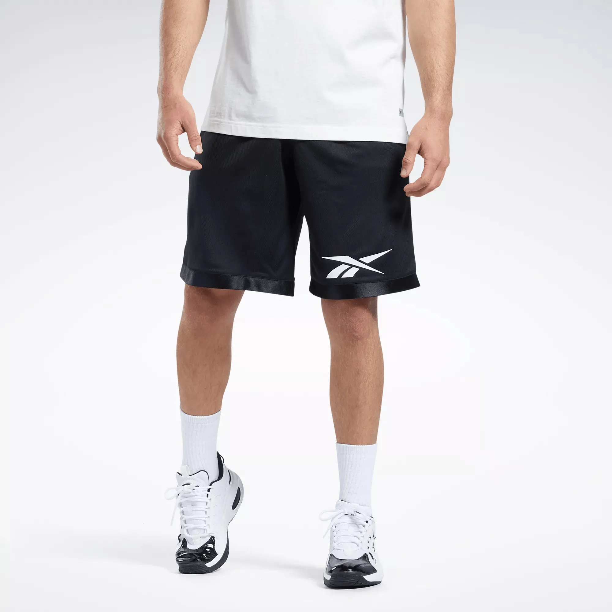 Reebok Men's Basketball Mesh Shorts Black Reebok