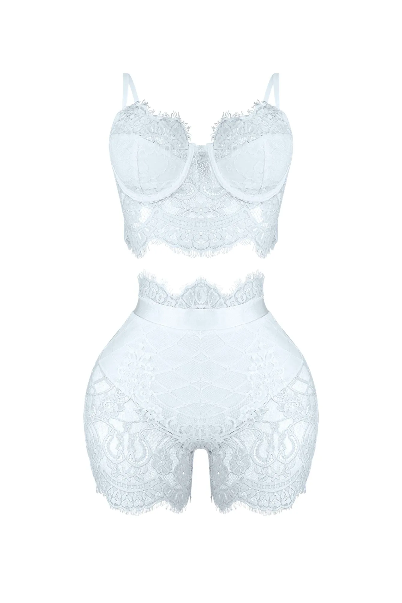 Relapse Lace Bustier & Shorts SET