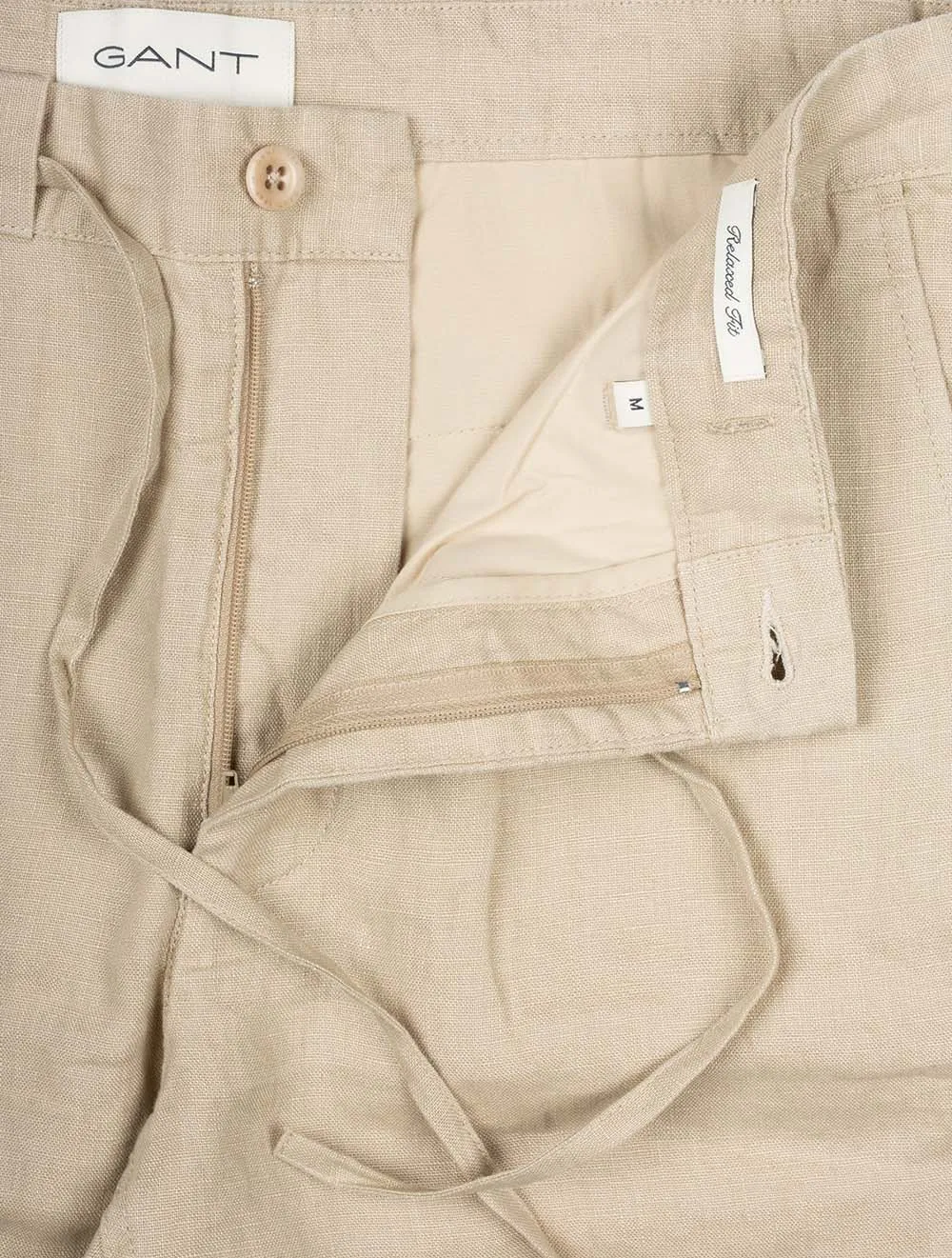 Relaxed Linen Drawstring Shorts Dry Sand