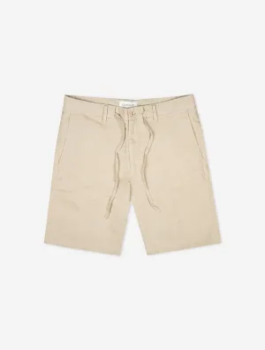 Relaxed Linen Drawstring Shorts Dry Sand