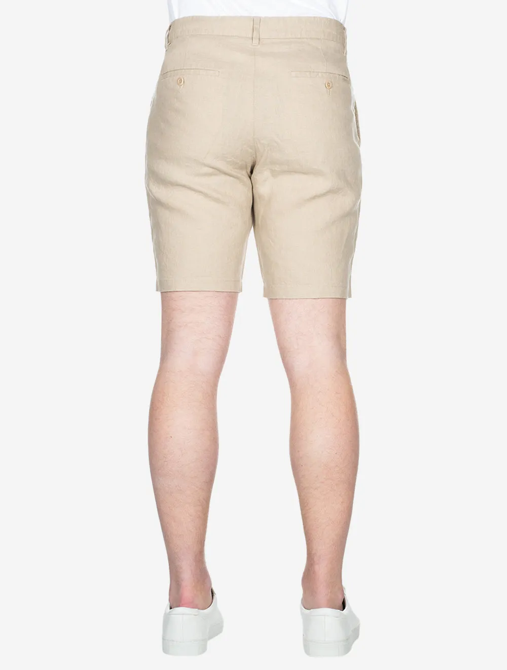 Relaxed Linen Drawstring Shorts Dry Sand