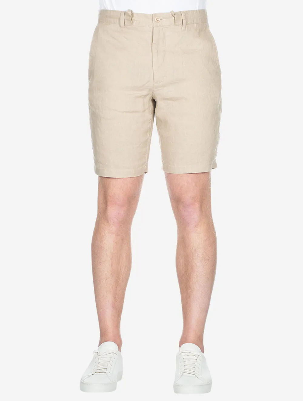 Relaxed Linen Drawstring Shorts Dry Sand