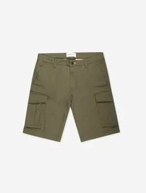 Relaxed Twill Cargo Shorts Juniper Green