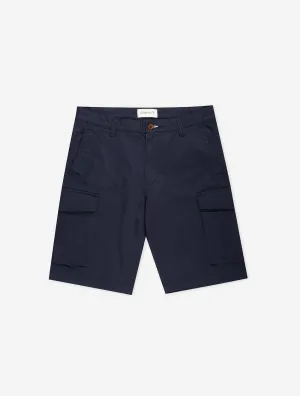Relaxed Twill Cargo Shorts Marine