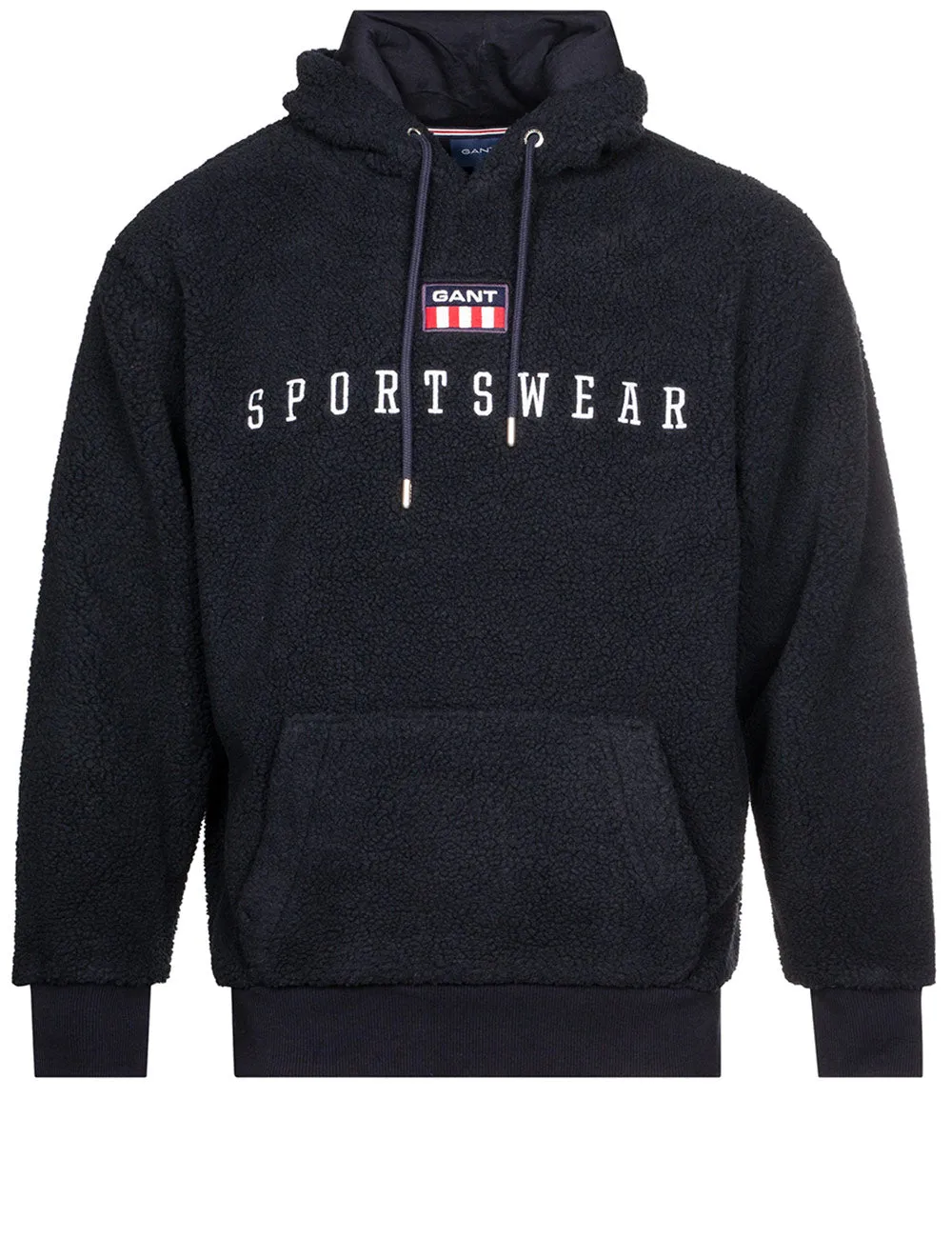 Retro Flag Fleece Hoodie Evening Blue