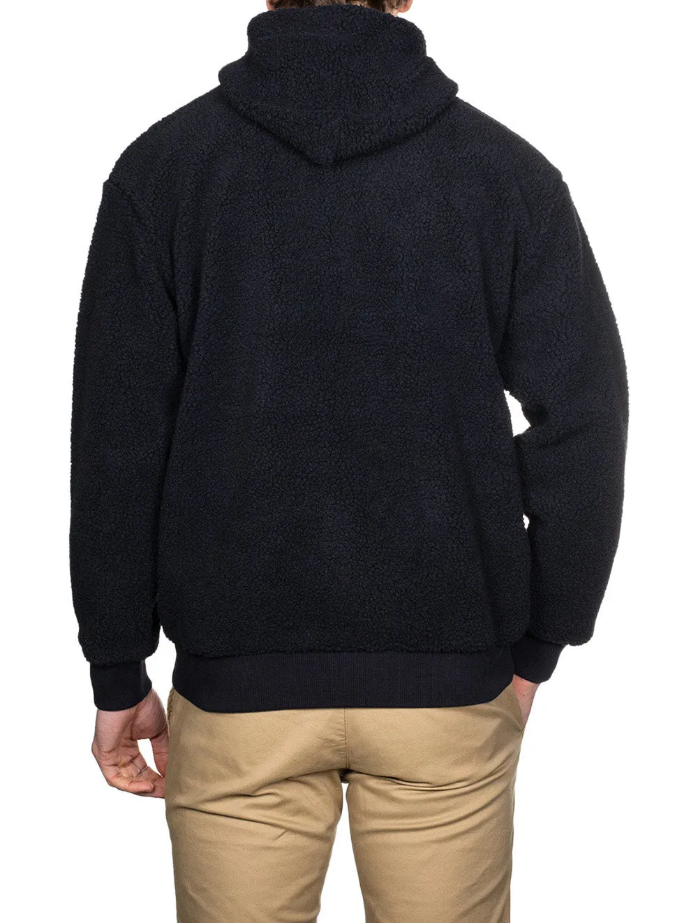 Retro Flag Fleece Hoodie Evening Blue
