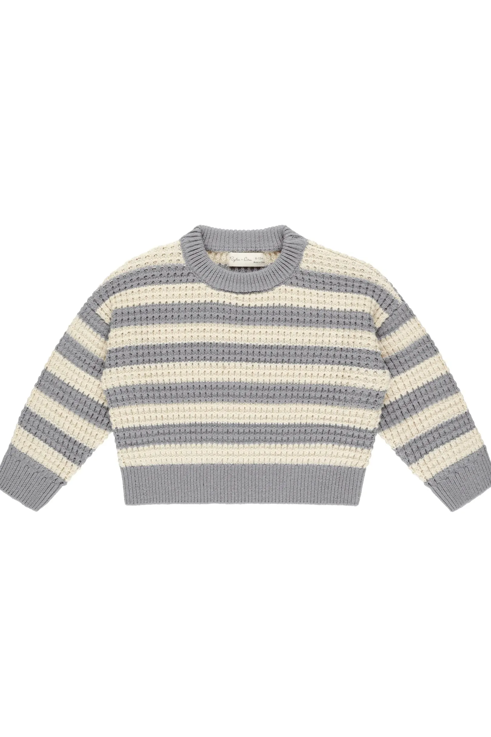 Rylee   Cru Babykids Aspen Sweater | Dusty Blue Stripe