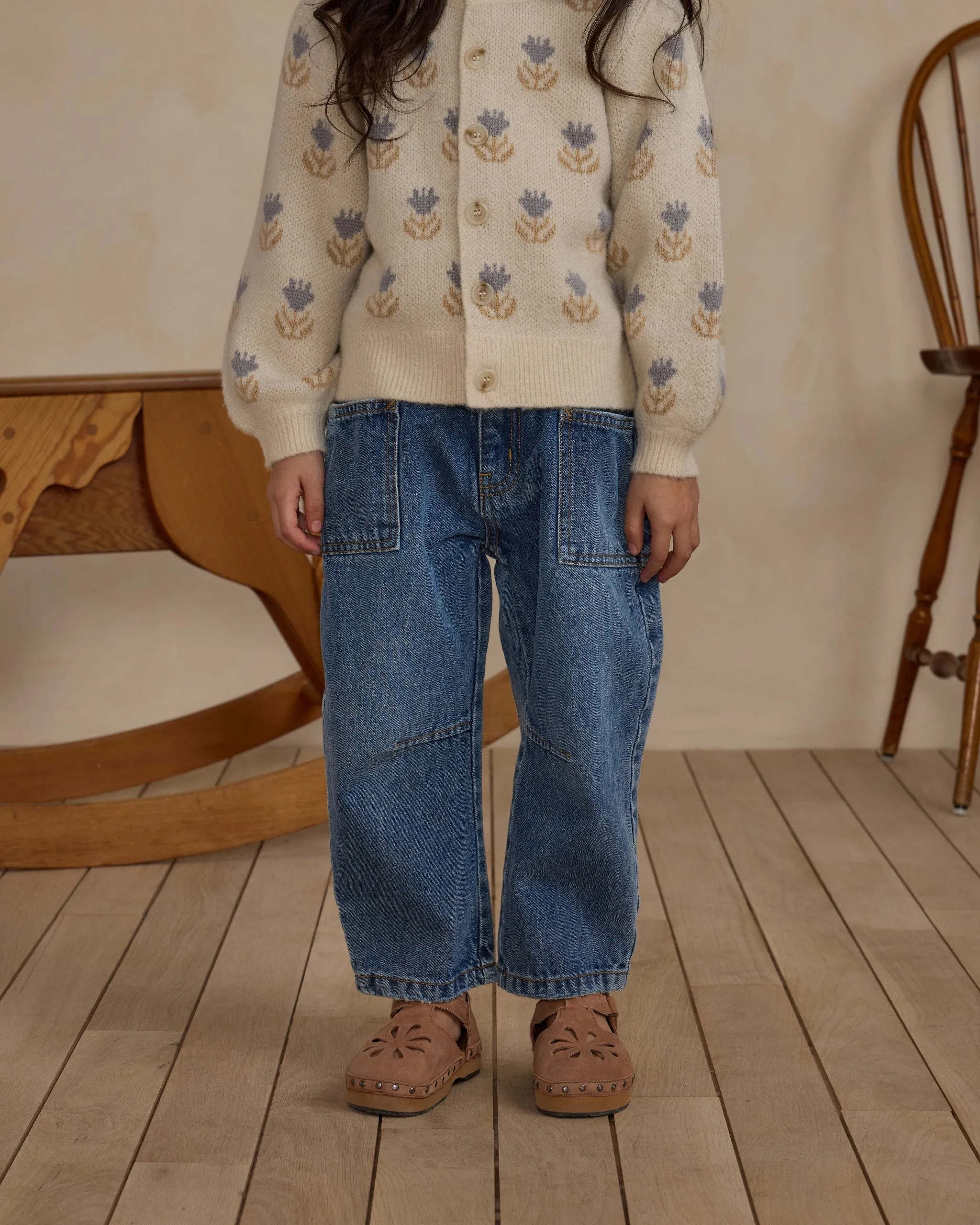 Rylee   Cru Babykids Barrel Pant | Indigo