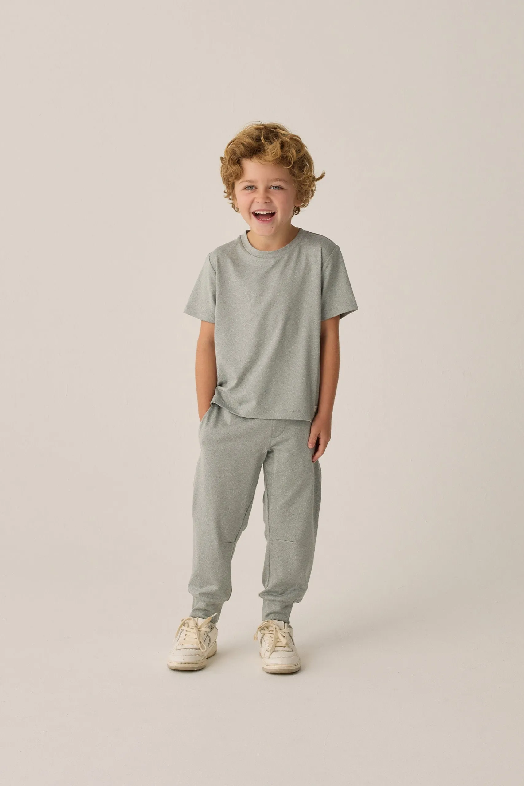 Rylee   Cru Babykids Century Tech Jogger| Heather Eucalyptus