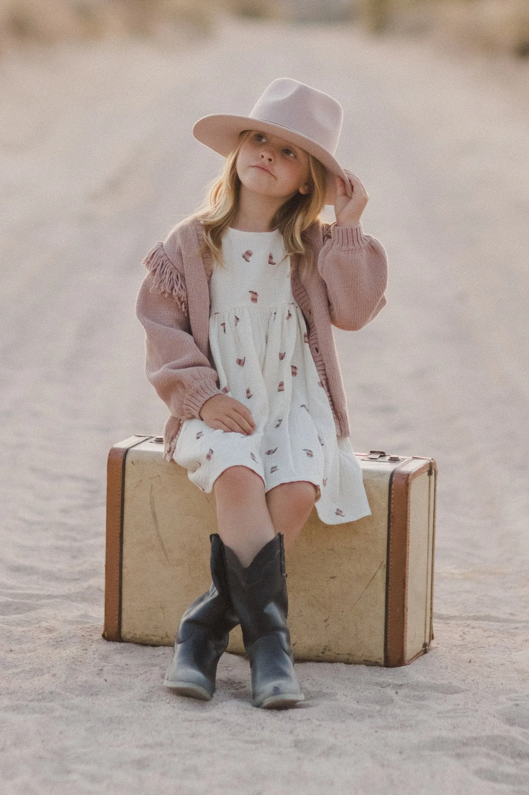 Rylee   Cru Babykids Fringe Cardigan | Rose