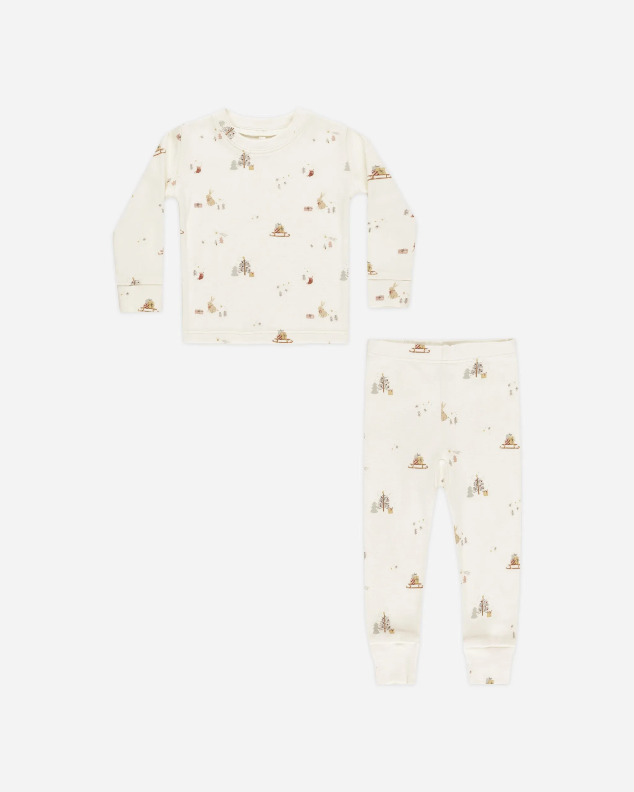 Rylee   Cru Babykids Organic LS PJ Set | Winter Town