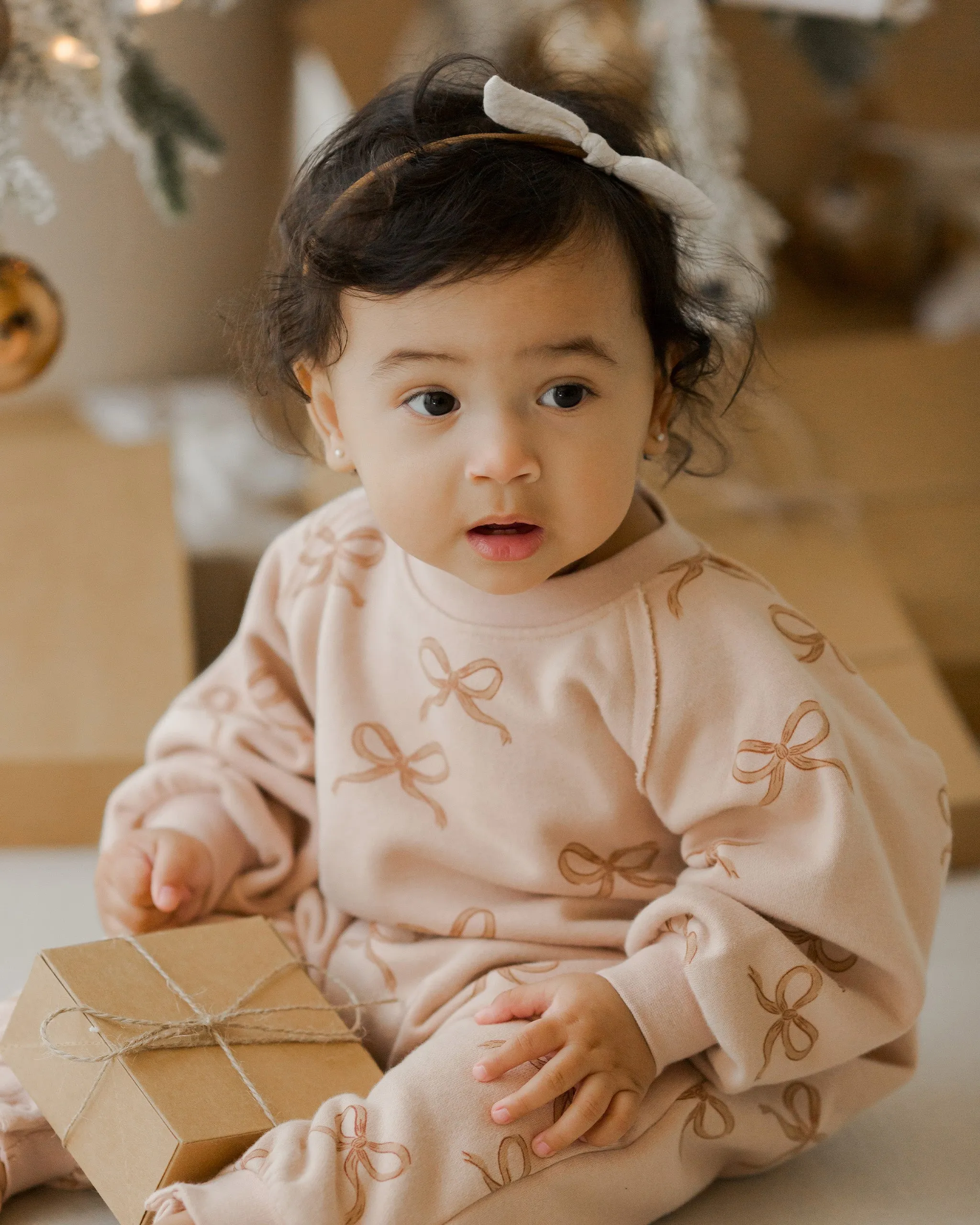 Rylee   Cru Babykids Relaxed Sweatshirt | Bows Blush