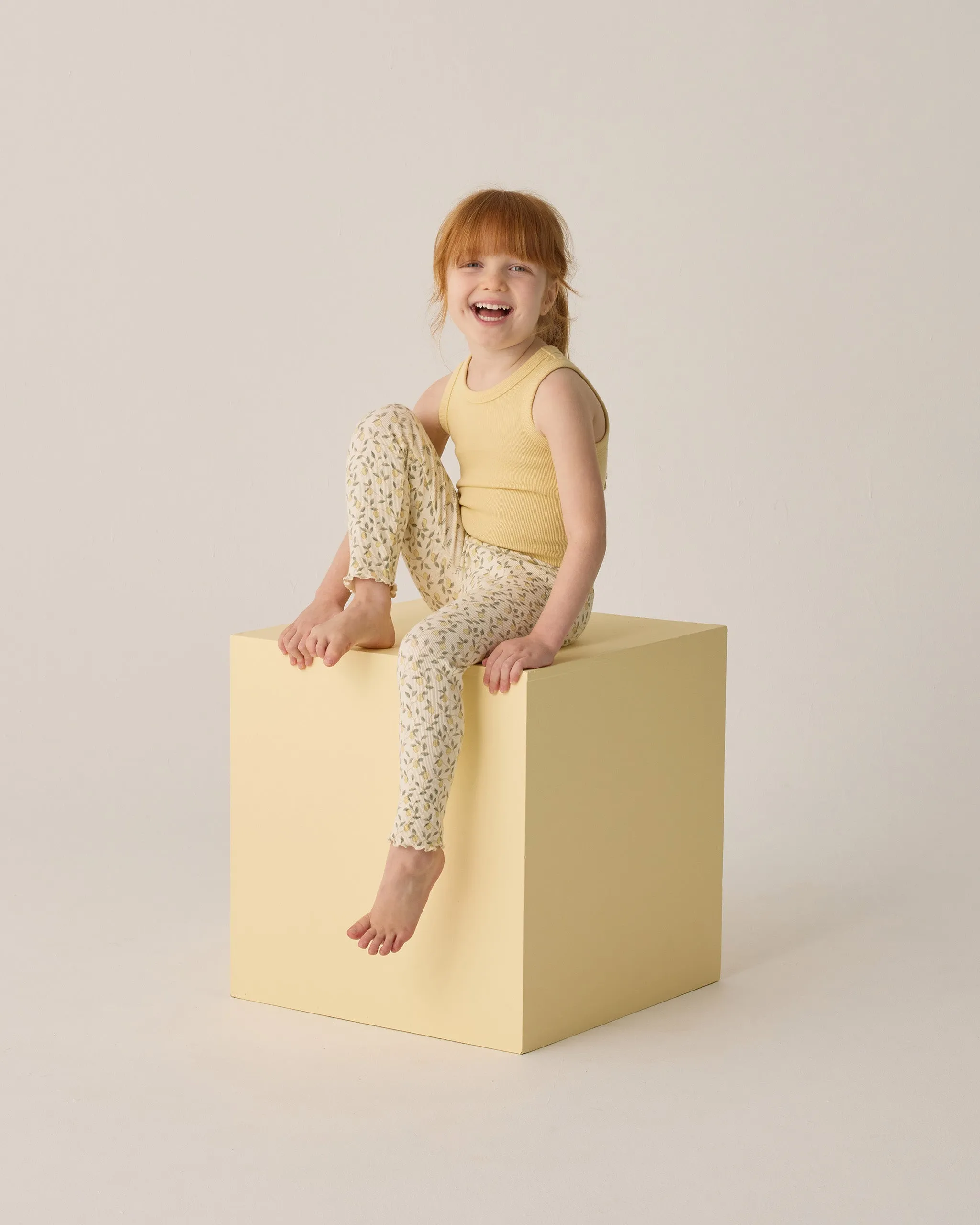 Rylee   Cru Babykids Ribbed Leggings Set | Lemons