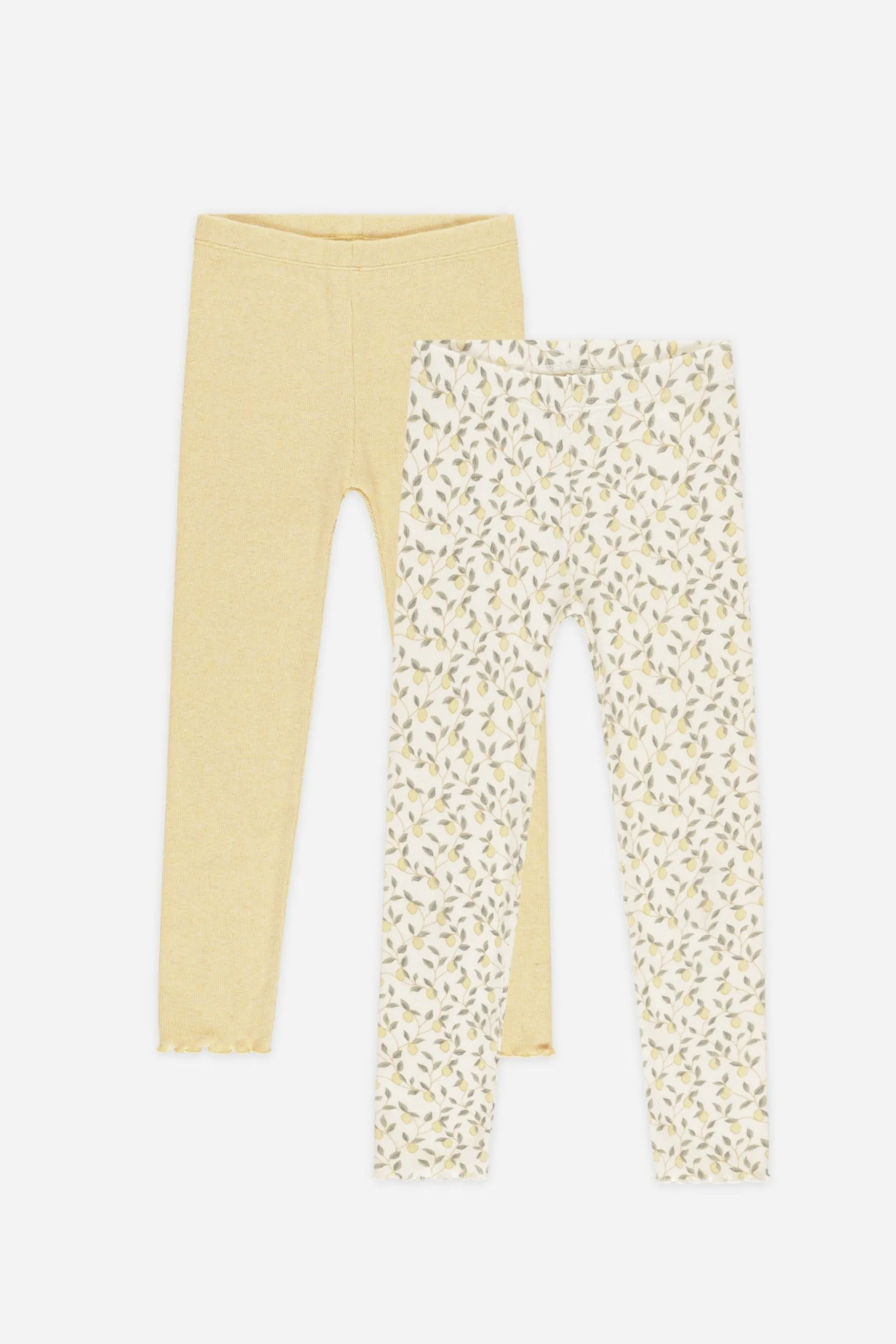 Rylee   Cru Babykids Ribbed Leggings Set | Lemons
