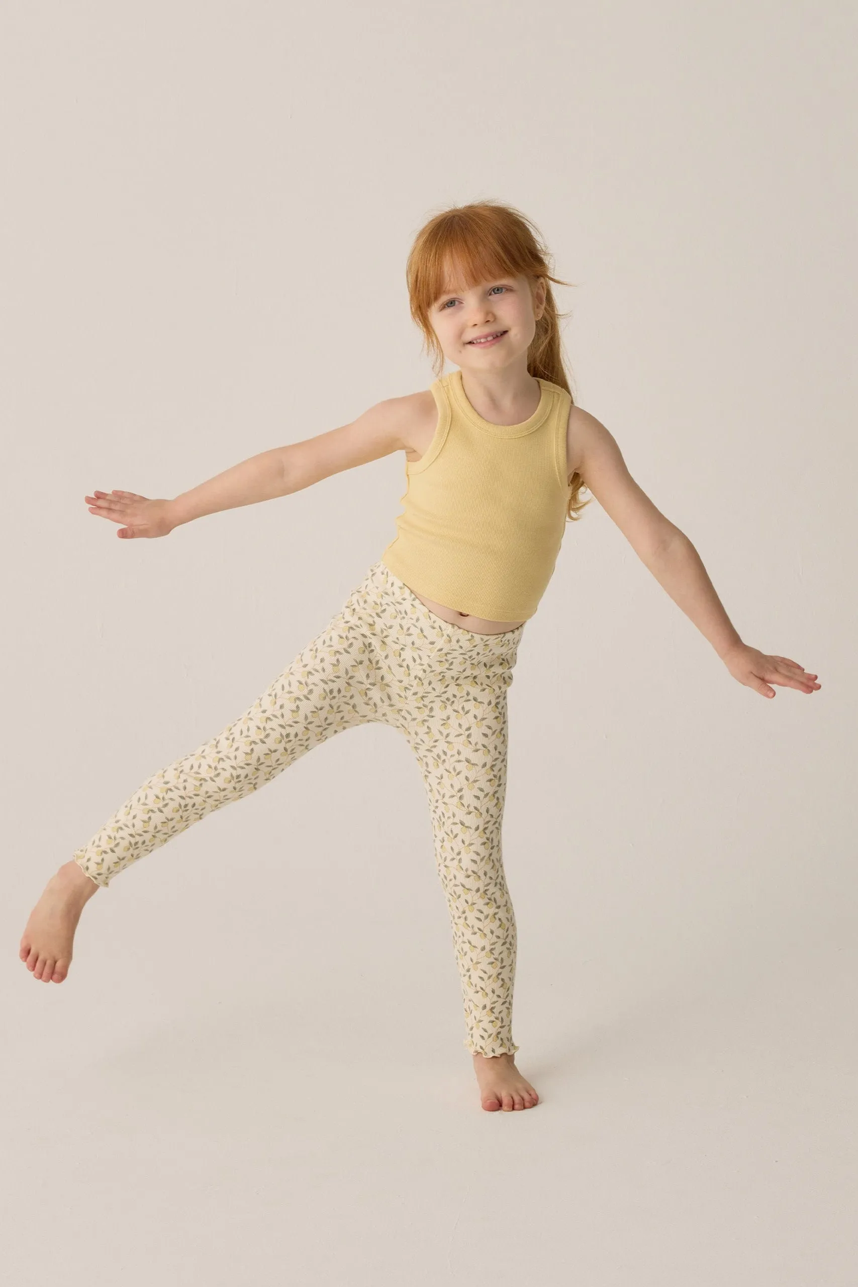 Rylee   Cru Babykids Ribbed Leggings Set | Lemons