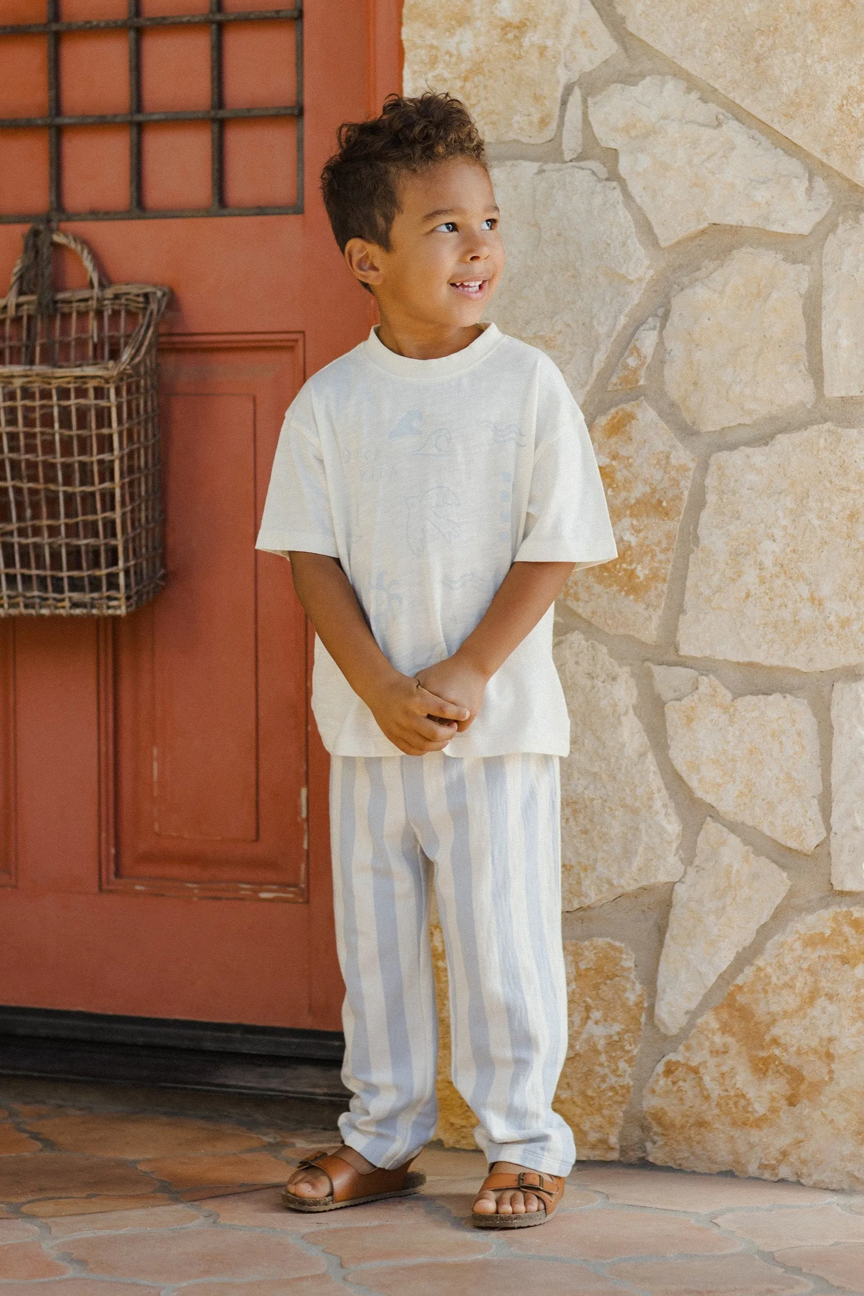 Rylee   Cru Babykids Rory Pant | Blue Stripe