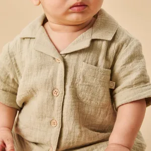 Sage Muslin Short Sleeve Shirt