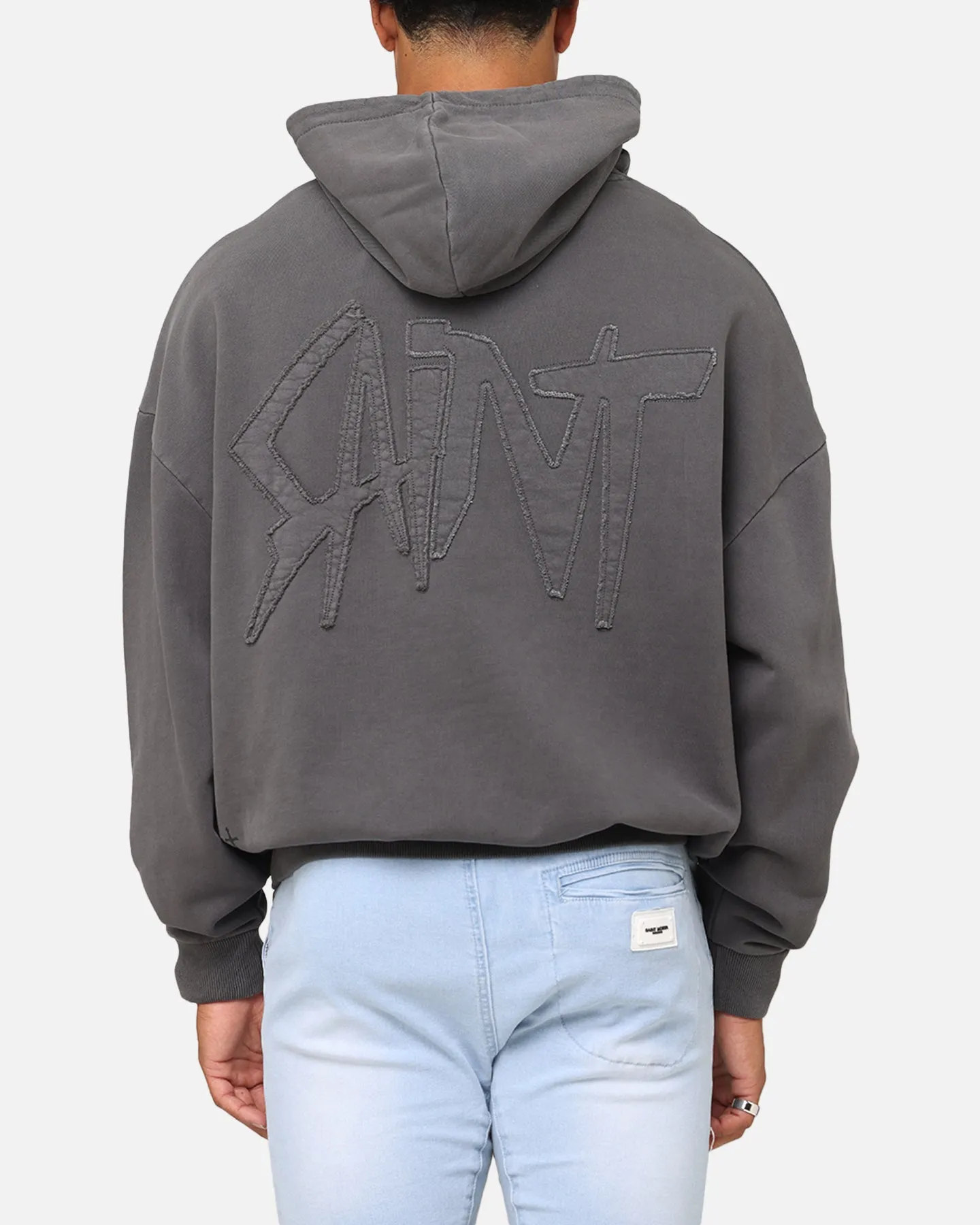 Saint Morta Pericles Applique Hoodie Washed Charcoal