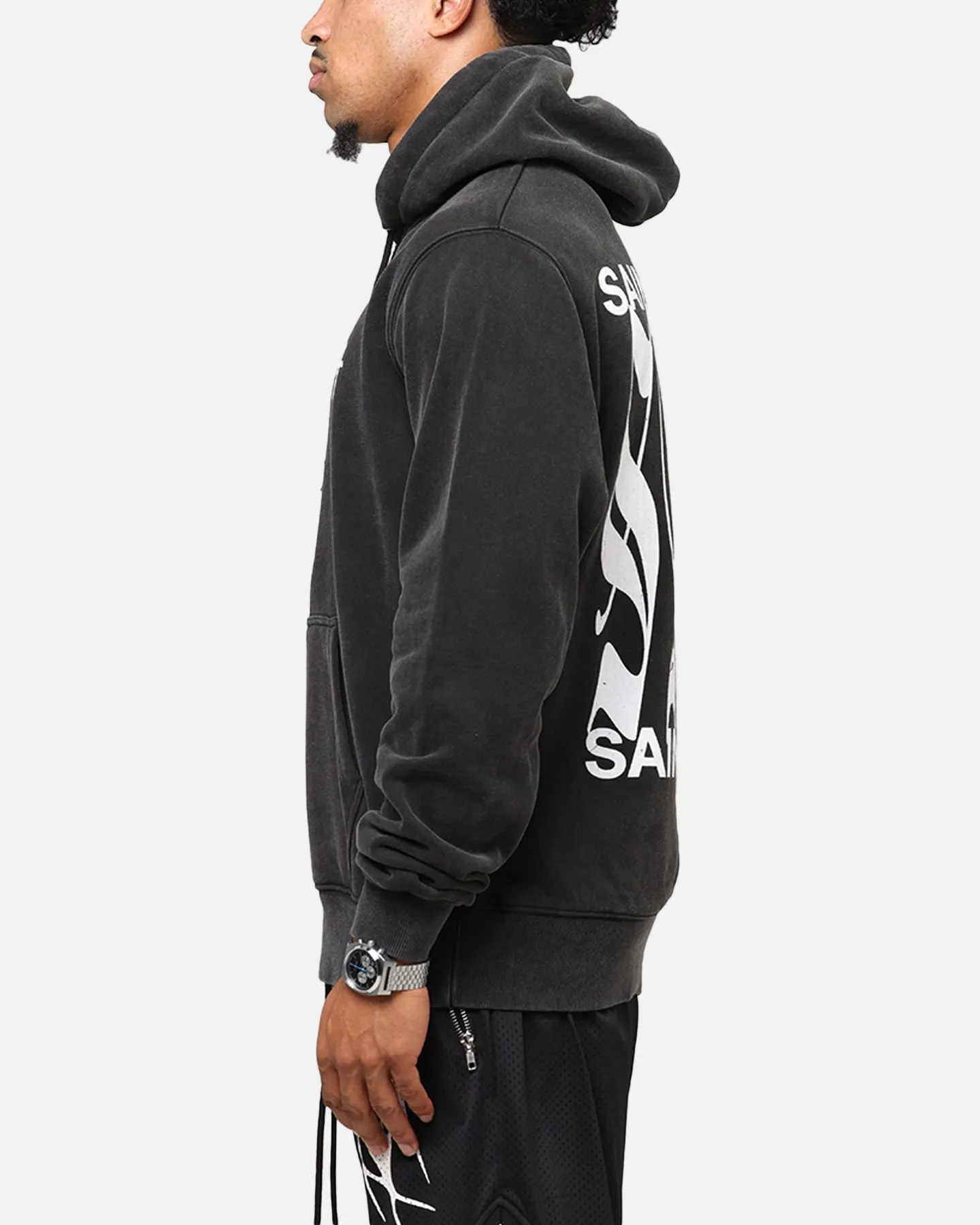 Saint Morta Ye Old Boxy Hoodie Vintage Black