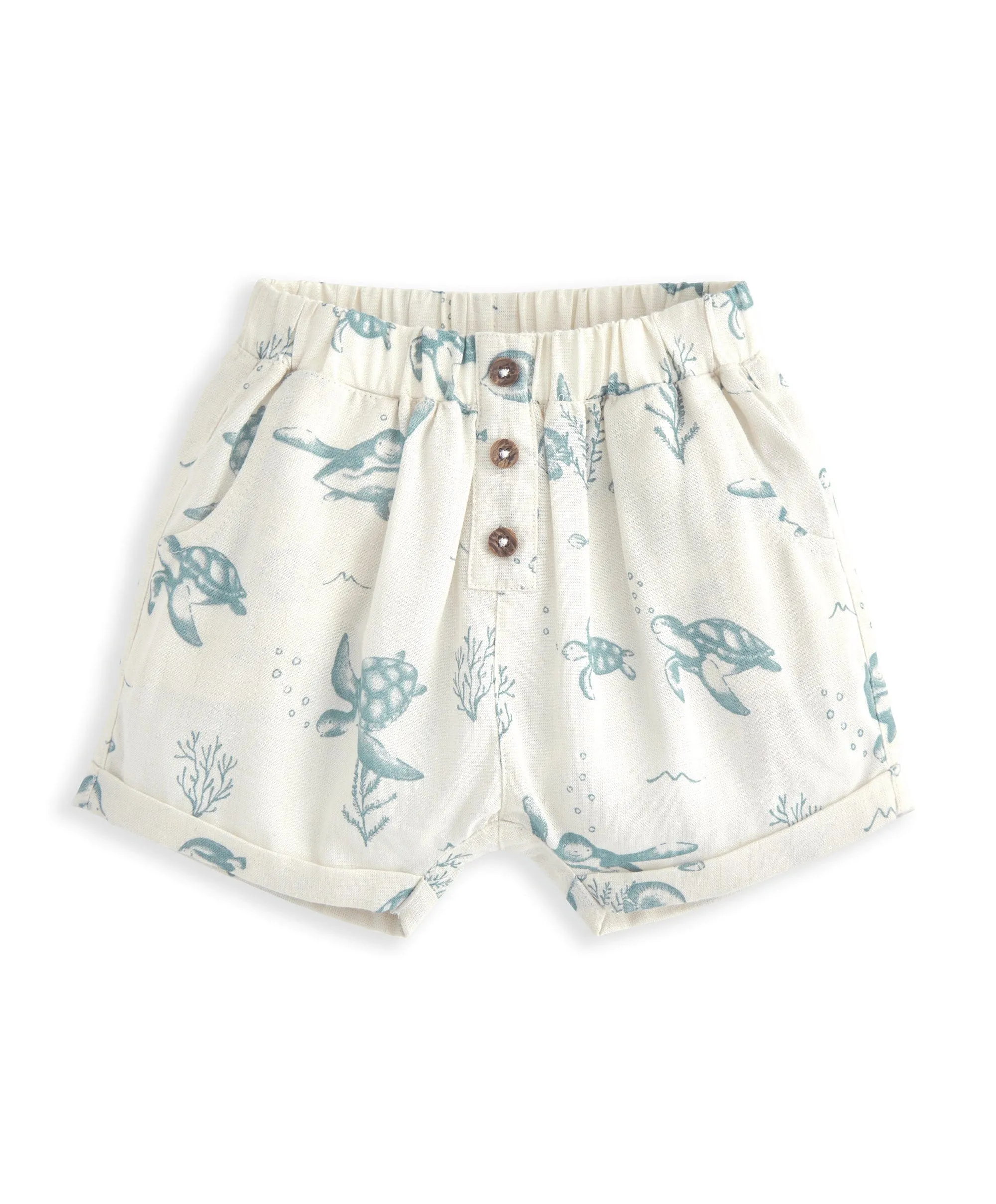 Shirt & Shorts Set (2 Pieces) - Turtle Print