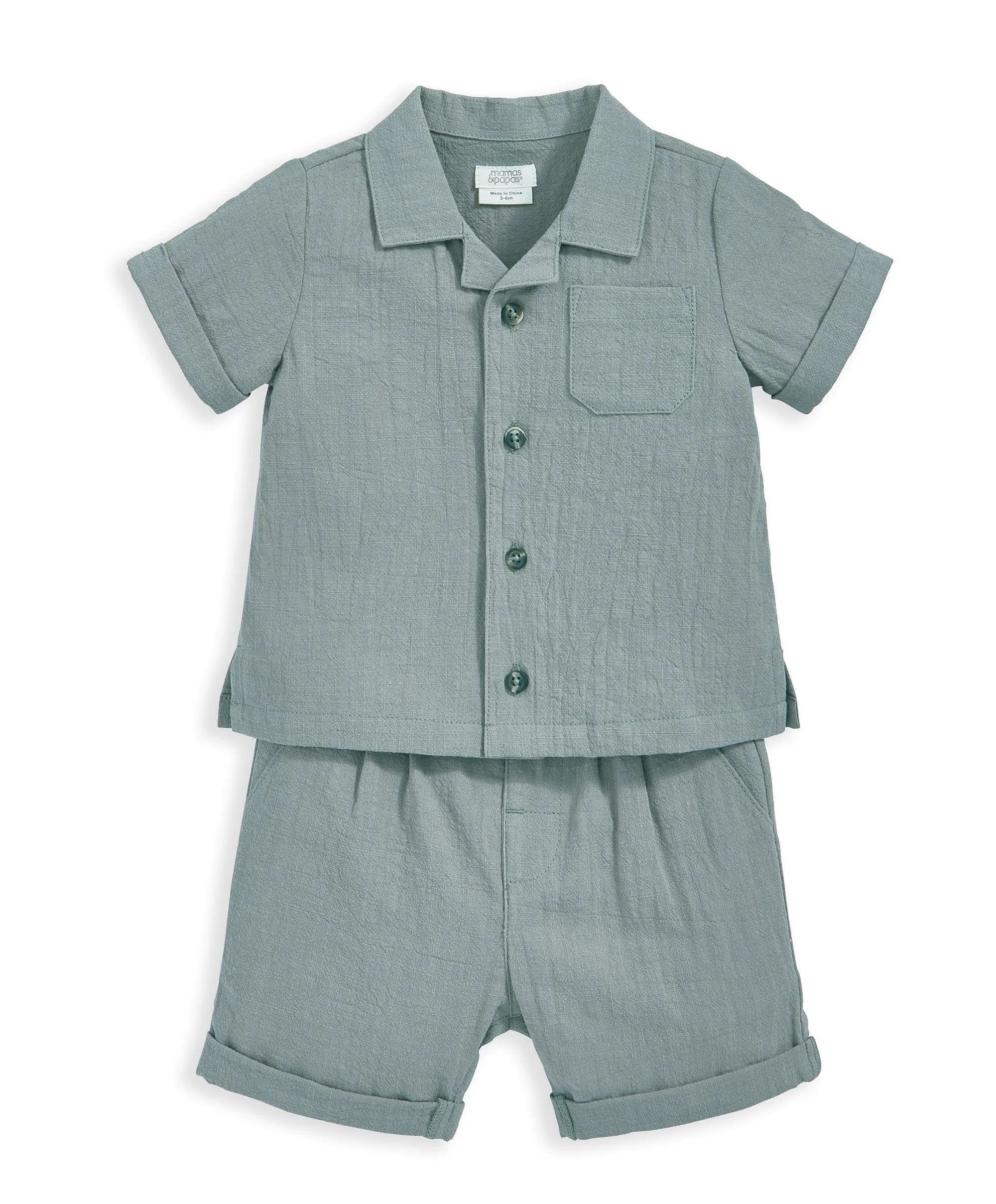 Shirt and Short Outfit Set - Green Babykids Mamas & Papas