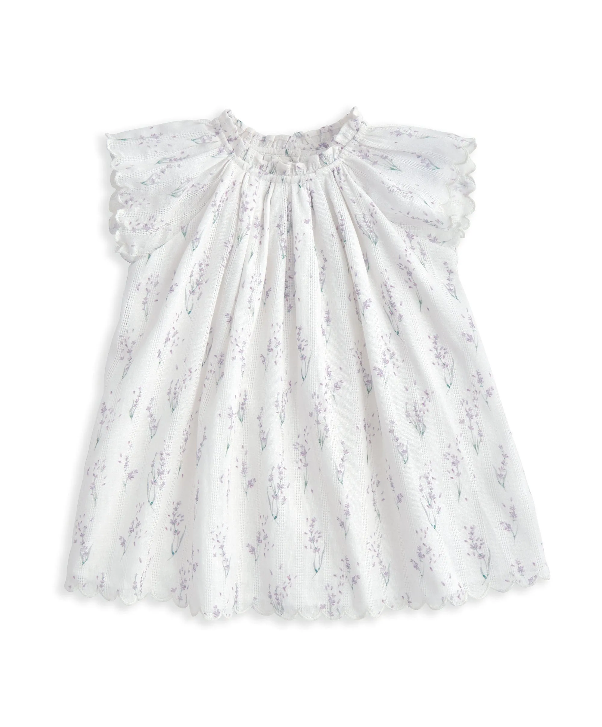 Short Sleeve Dress - Lavender Print Babykids Mamas & Papas