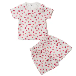 Short Sleeve T-Shirt & Shorts Set Cherry and Raspberries For Babies and Kids