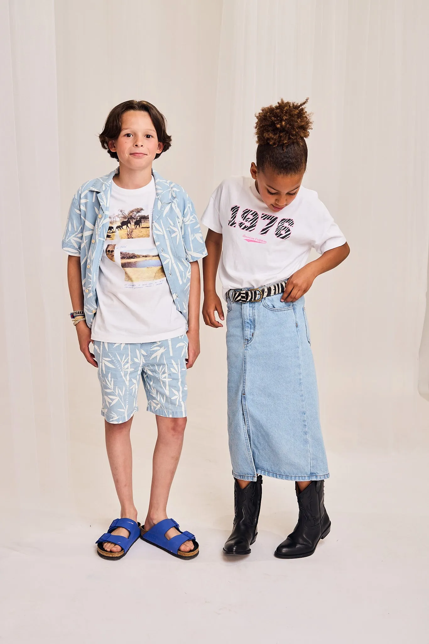 silas t-shirt elephant 000100 - white Ao76 Clothes Boys Girls