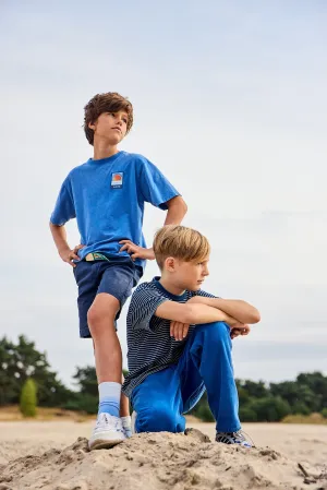 silas t-shirt sunset SW 000707 - bright blue Ao76 Clothes Boys Girls