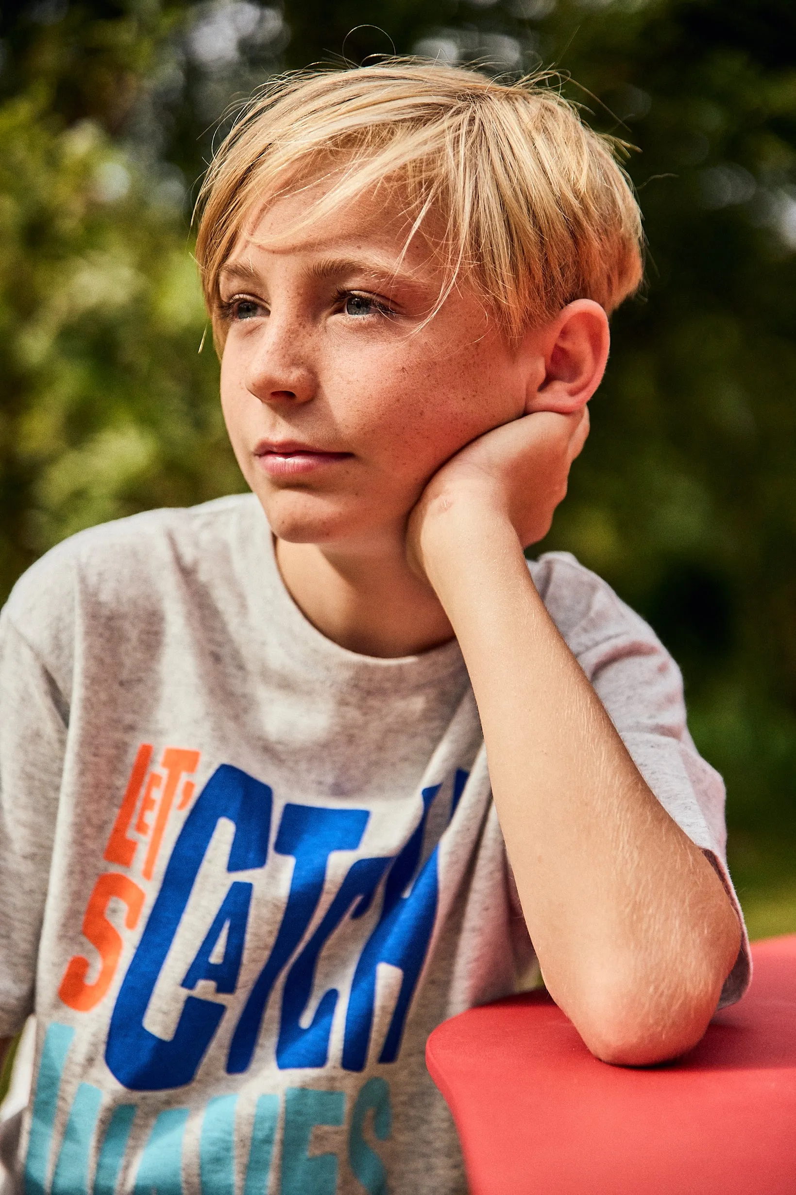 silas t-shirt waves 000985 - heather grey Ao76 Clothes Boys Girls
