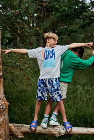 silas t-shirt waves 000985 - heather grey Ao76 Clothes Boys Girls