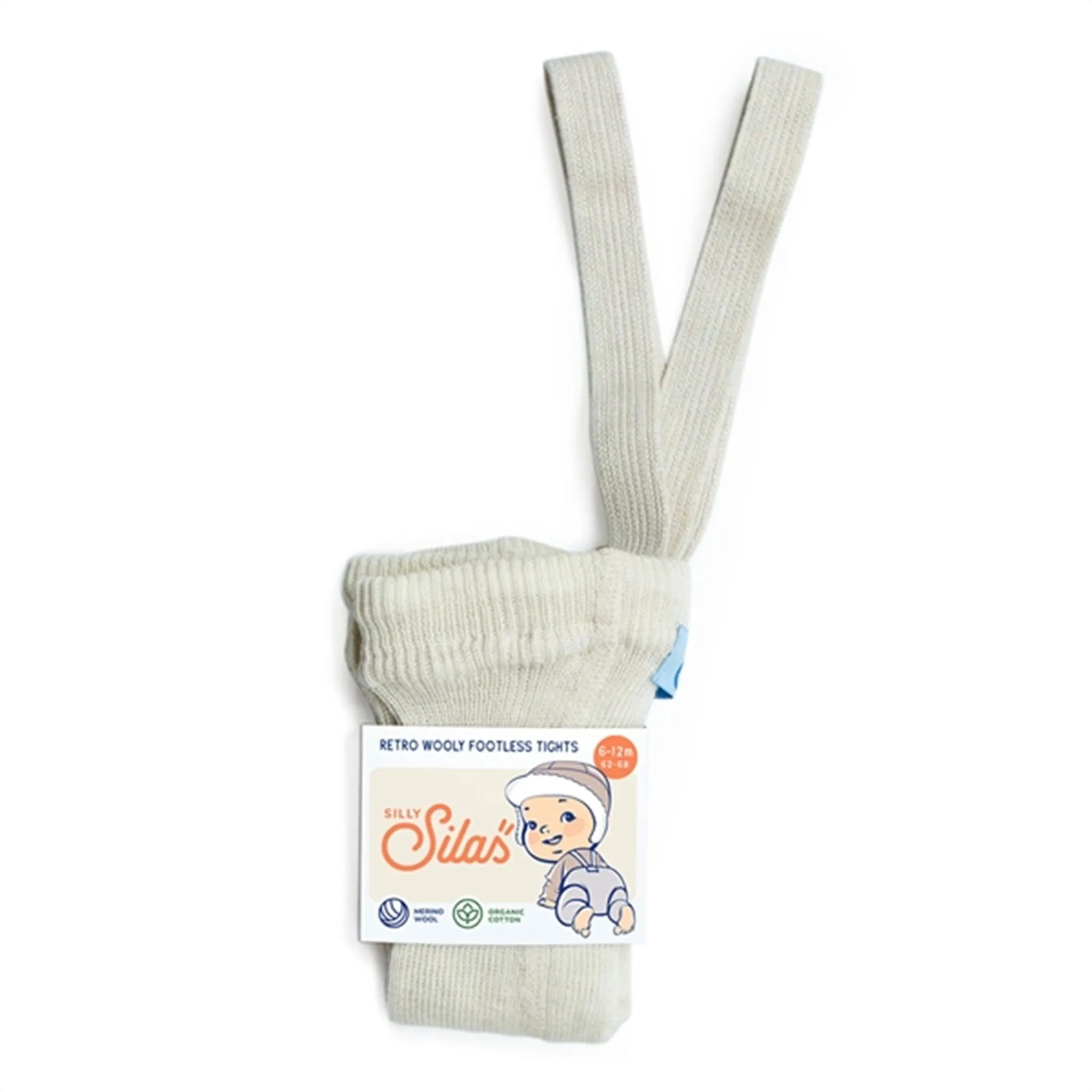 Silly Silas Wooly footless tights with braces Cream Blend Babykids_Silly-Silas