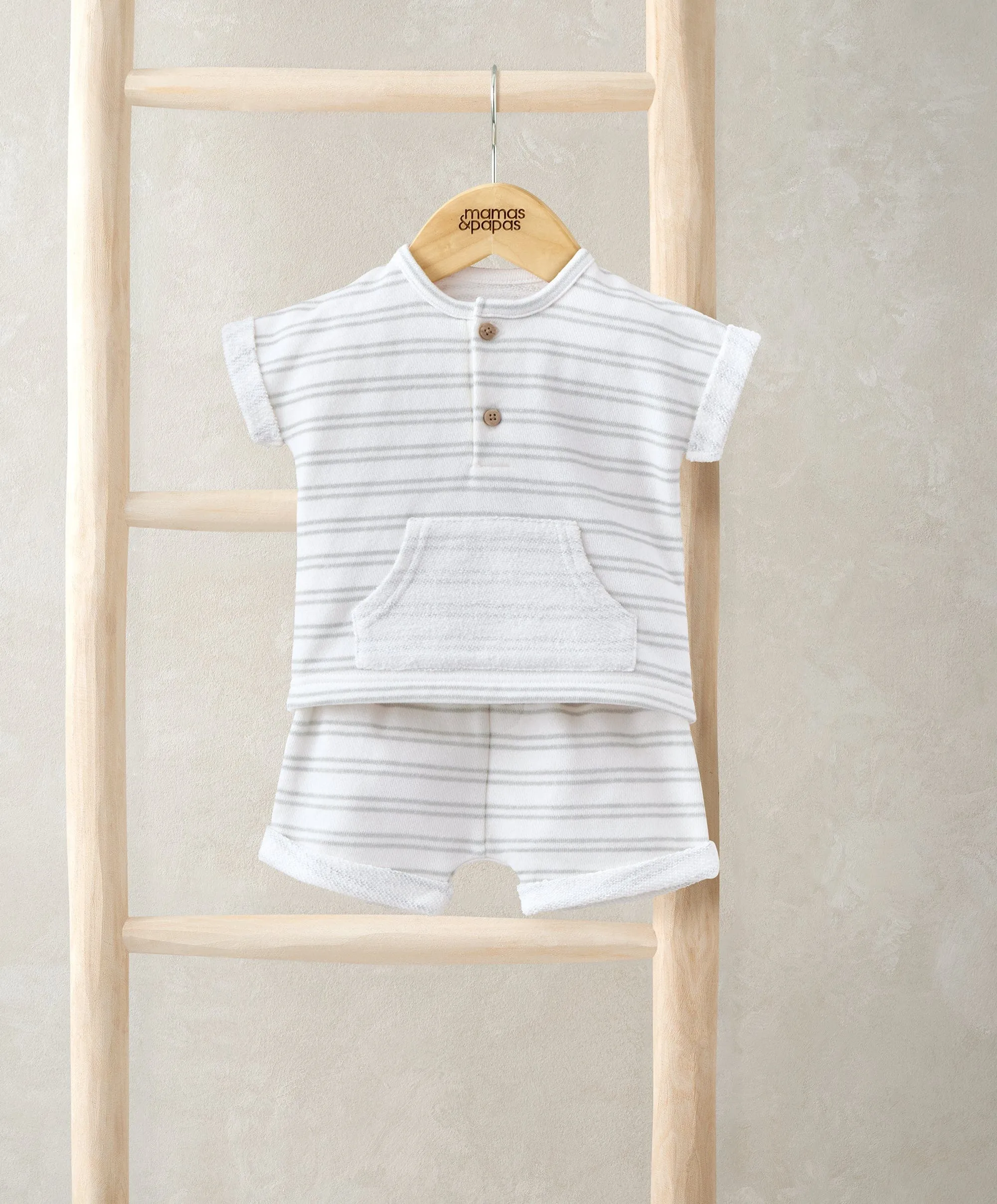 Slouchy T-Shirt & Shorts Set (2 Pieces) - Stripe Print Babykids Mamas & Papas