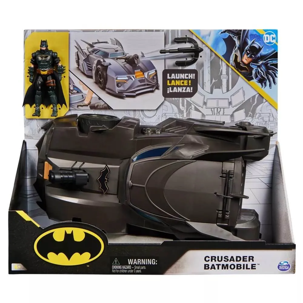 Spin Master Toys DC Comics Batman Crusader Batmobile 4" Action Figure Vehicle Set