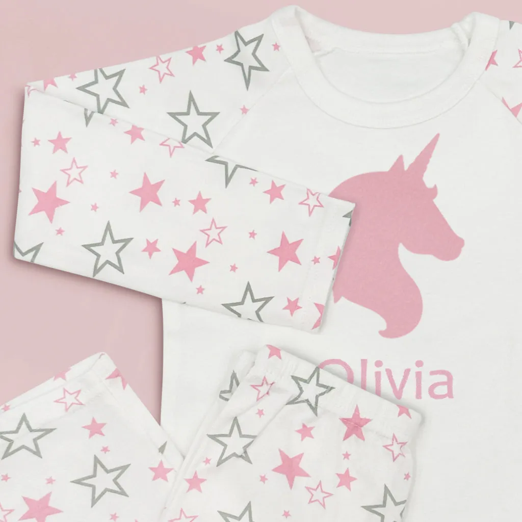 Steiff Dangling Unica Unicorn Soft Toy with Personalised Pyjamas