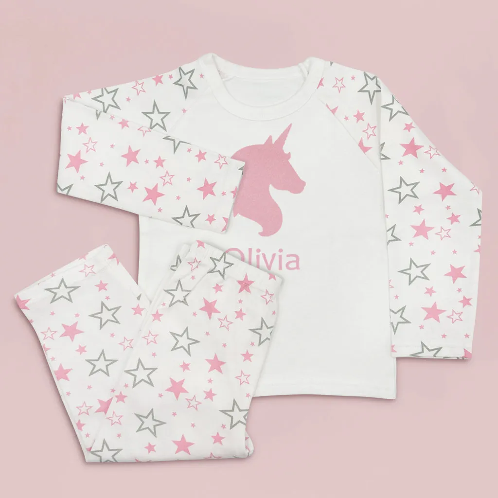 Steiff Dangling Unica Unicorn Soft Toy with Personalised Pyjamas