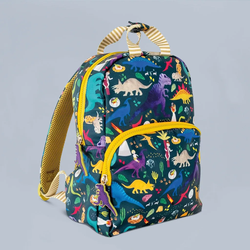 Steiff Thaisen T Rex Soft Toy with Floss & Rock Dino Backpack Gift Set