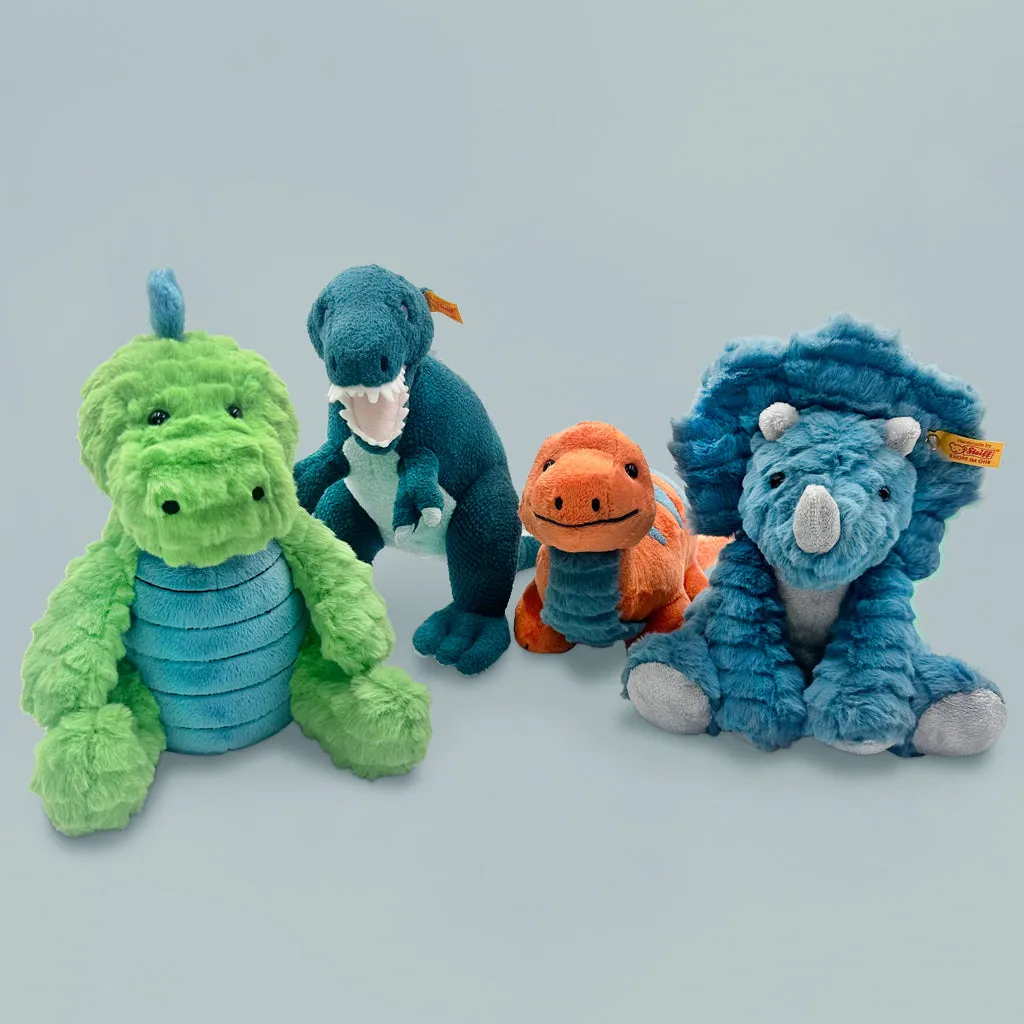 Steiff Thaisen T Rex Soft Toy with Personalised Dinosaur Pyjamas