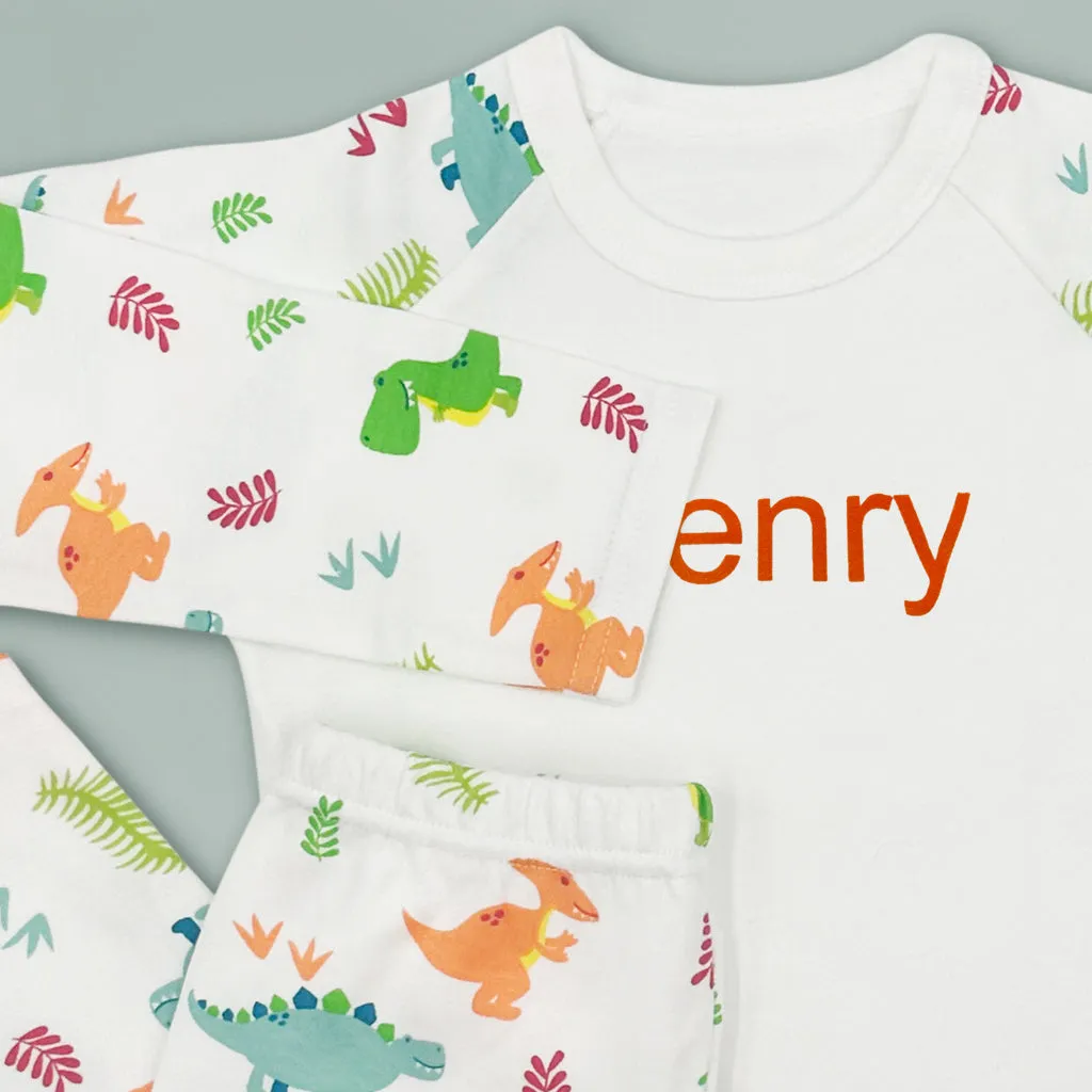Steiff Thaisen T Rex Soft Toy with Personalised Dinosaur Pyjamas