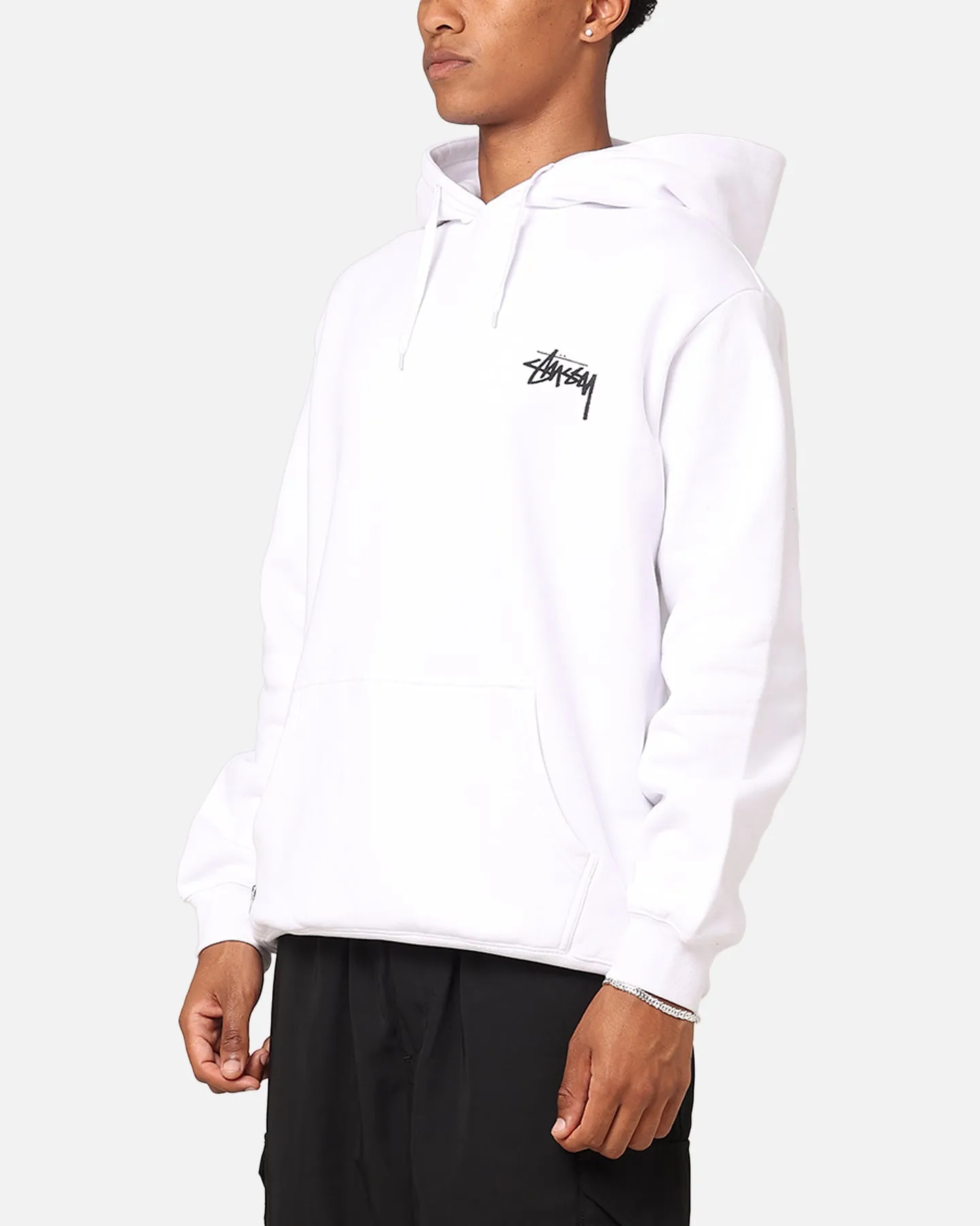 Stussy Fire Dice Fleece Hoodie White
