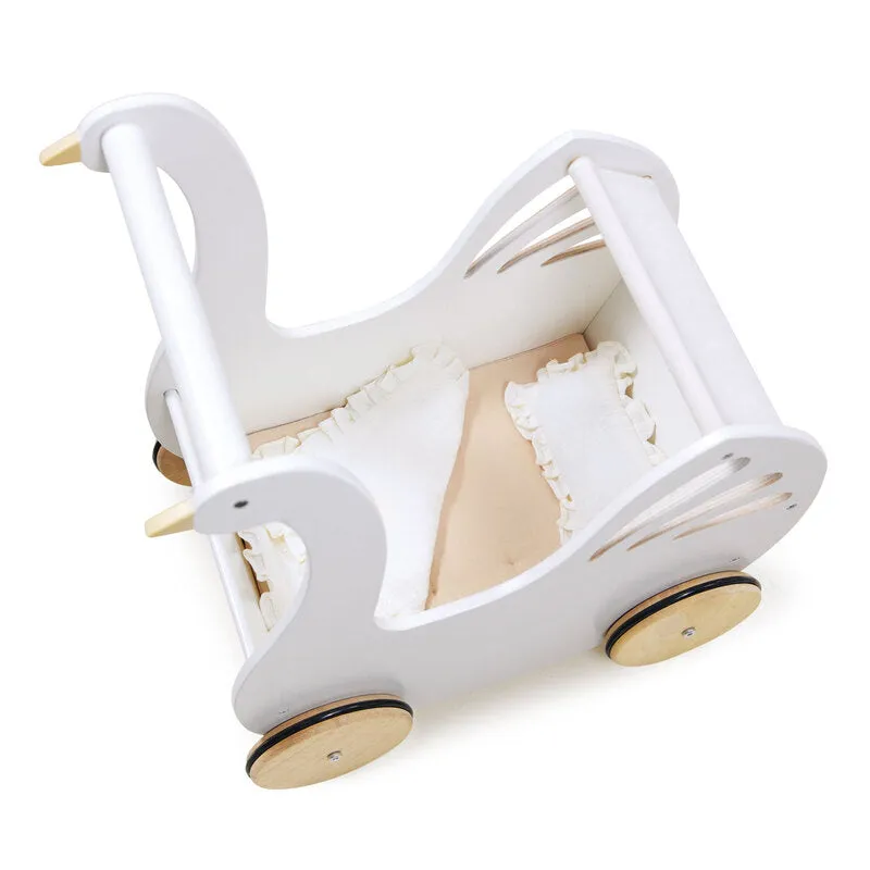 Sweet Swan Doll Pram with Bedding