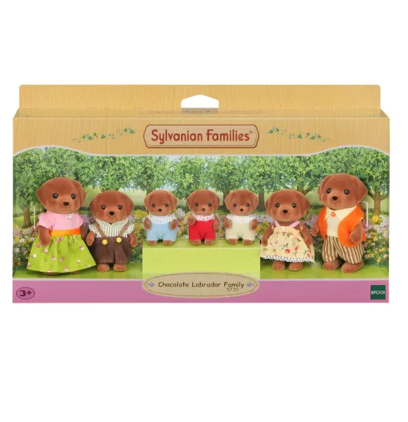 Sylvanian Families Toys Chocolate Labrador Family