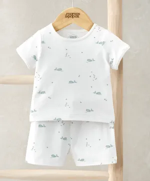 T-Shirt & Shorts Set (2 Pieces) - Whale Print Babykids Mamas & Papas