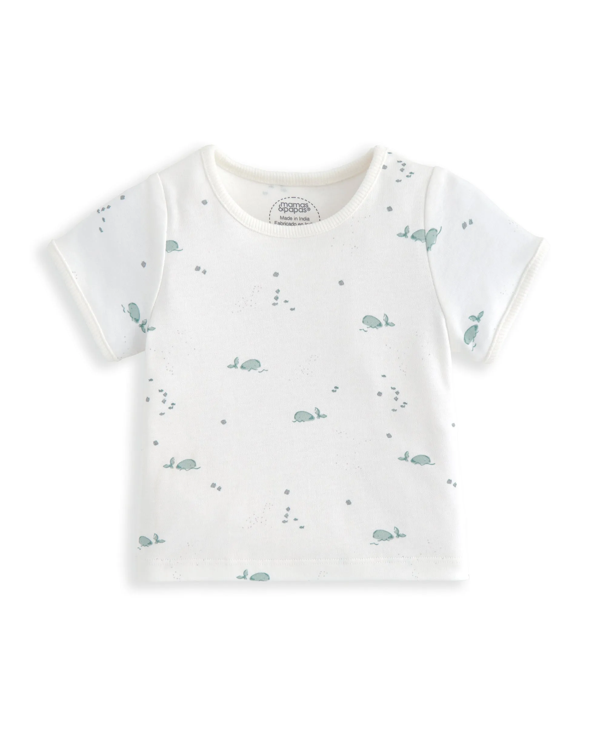 T-Shirt & Shorts Set (2 Pieces) - Whale Print Babykids Mamas & Papas
