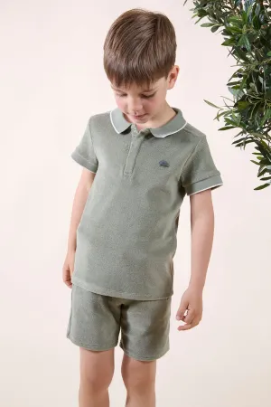 Tartine Et Chocolat Boys Girls BABY EXPLORATEUR EN HERBE POLO1 - Fougère