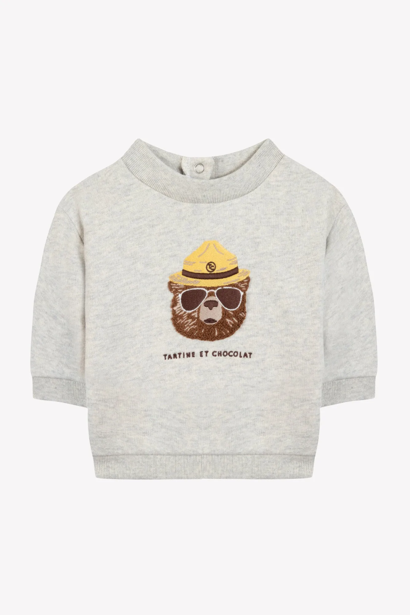 Tartine Et Chocolat Boys Girls BABY EXPLORATEUR EN HERBE SWEAT 1 - Gris chiné