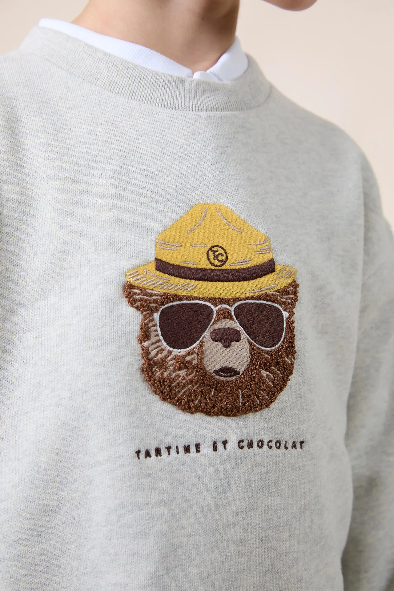 Tartine Et Chocolat Boys Girls BABY EXPLORATEUR EN HERBE SWEAT 1 - Gris chiné