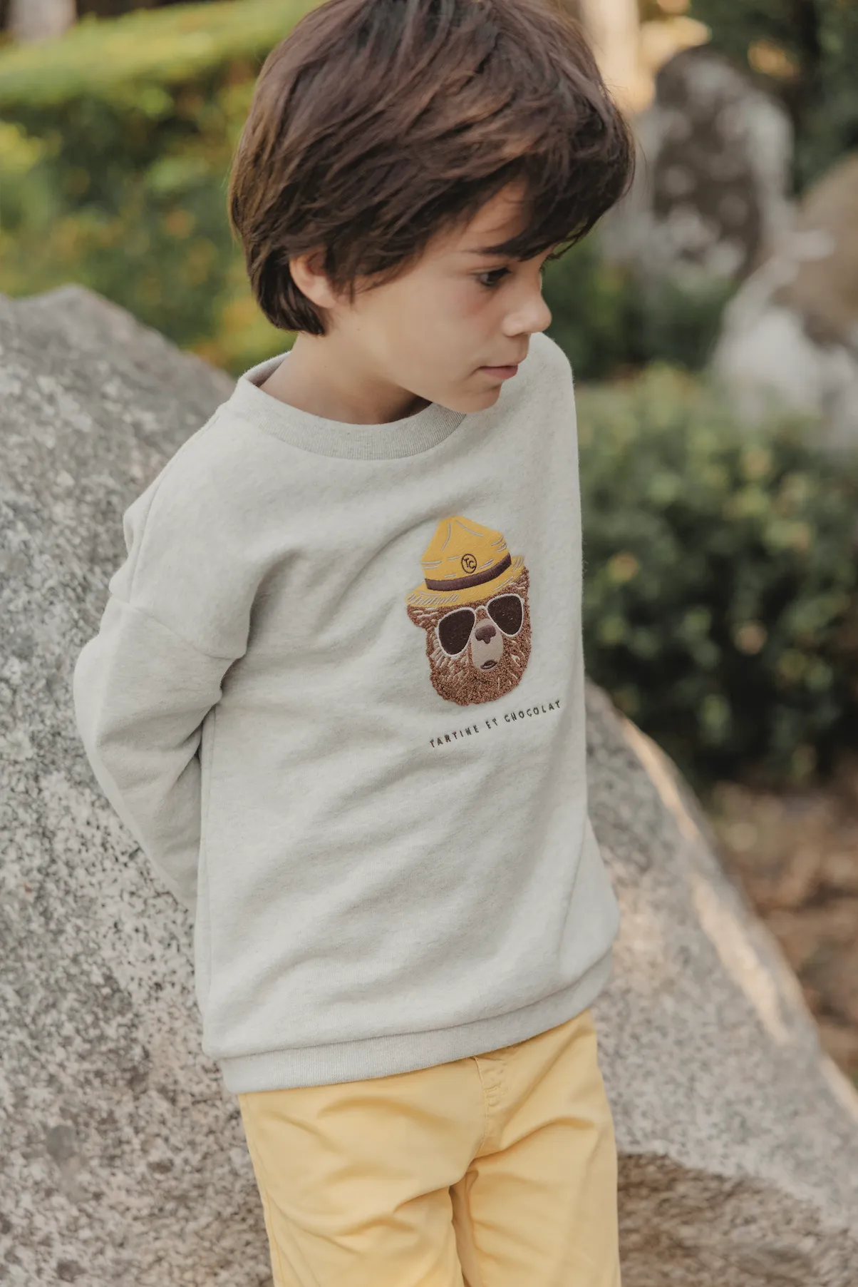 Tartine Et Chocolat Boys Girls BABY EXPLORATEUR EN HERBE SWEAT 1 - Gris chiné