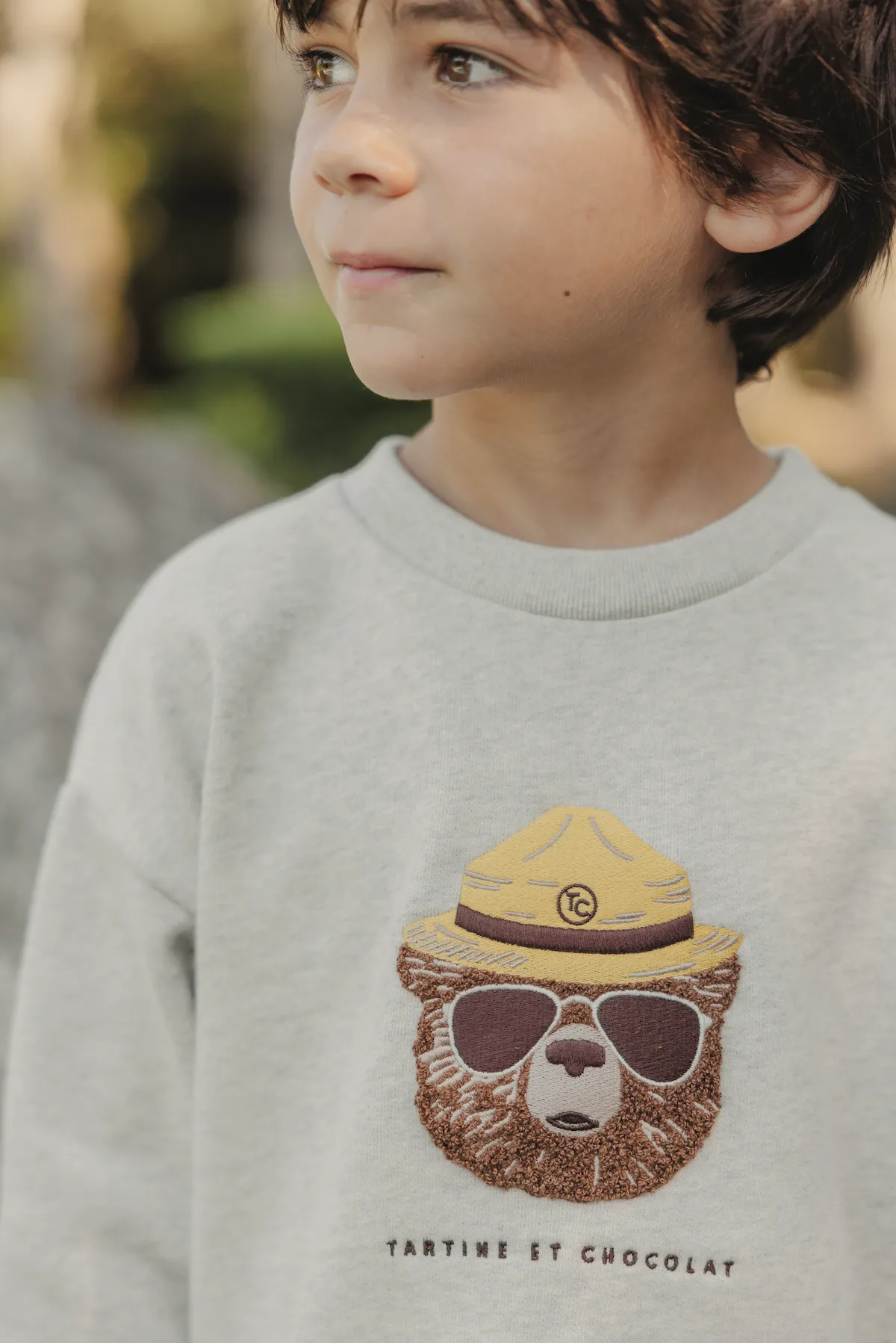 Tartine Et Chocolat Boys Girls BABY EXPLORATEUR EN HERBE SWEAT 1 - Gris chiné