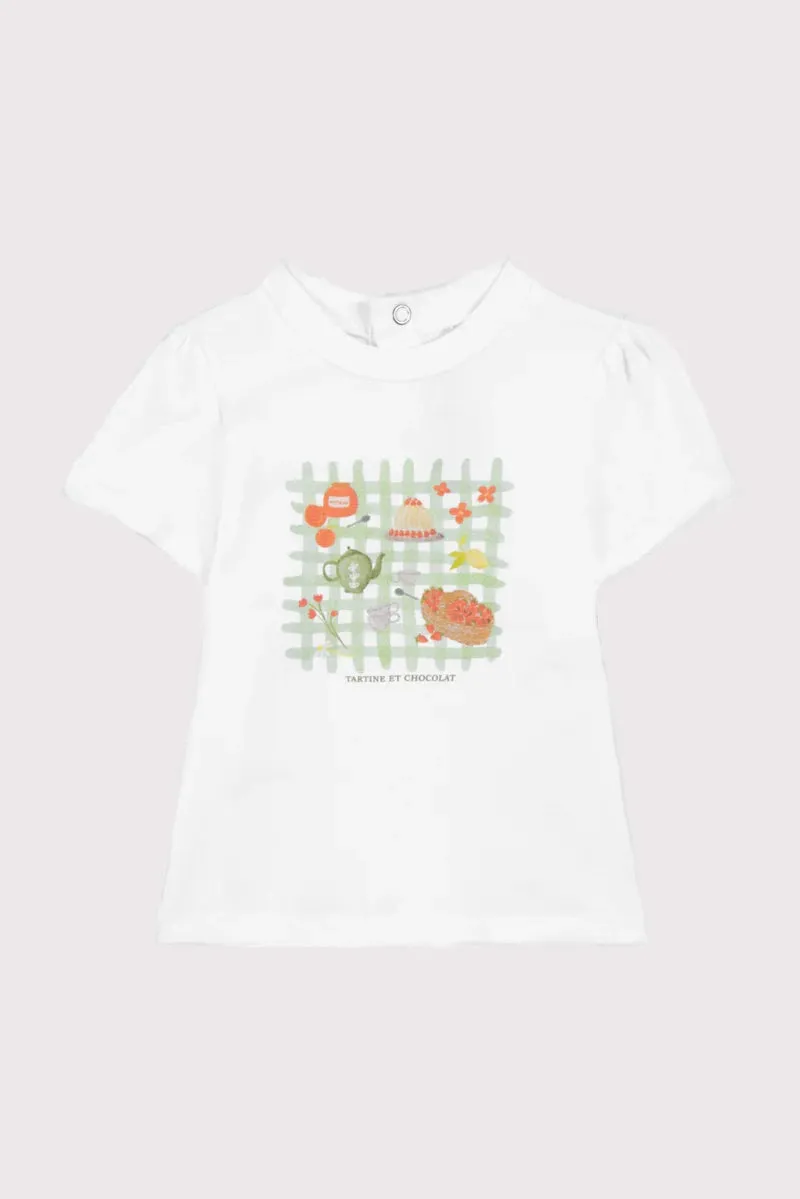 Tartine Et Chocolat Boys Girls BABY PROMENADE BUCOLIQUE TEESHIRT4 - Blanc